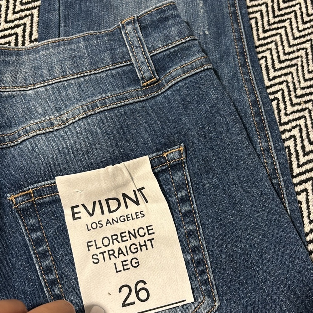 Anthropologie | EVIDNT Florence Straight Leg Jeans | Sz 26 - Picture 6 of 8